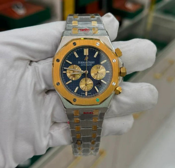Audemars Silver+Gold Chrono (Blue Dial)