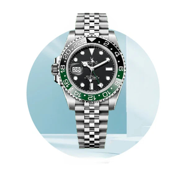 GMT Rolex Master II Black Dial (Green + Black)