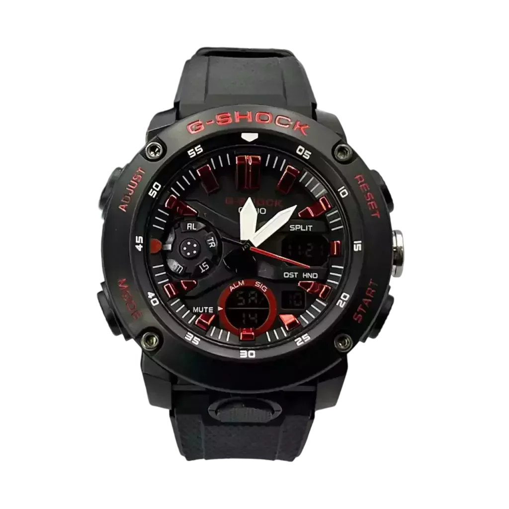 Casio G-Shock black Dial (Red numbers)