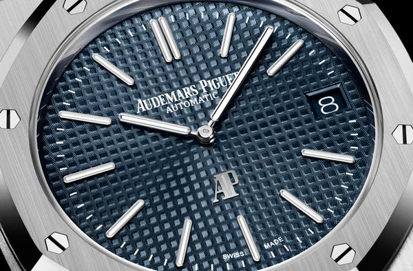 Silver Audemars Piguet With Blue Dial